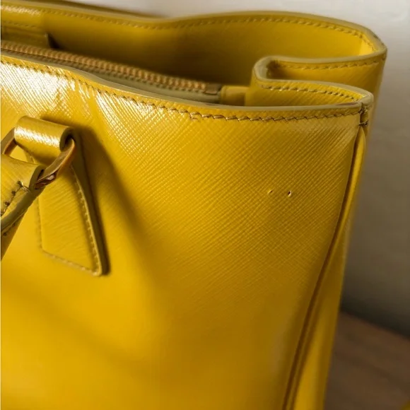 Prada Yellow Galleria Leather Tote with Strap - Picture 15 of 16